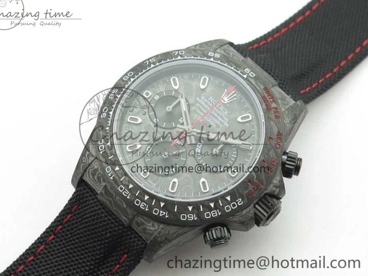 Red Carbon Daytona Carbon on Strap Hand OMF Dial Edition Nylon Black Black A4130 Best DIW 1121